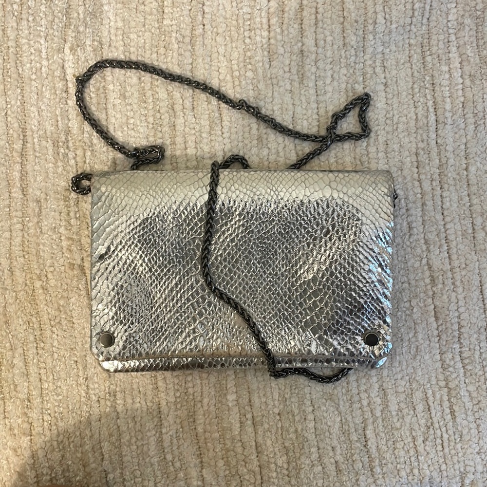 Aqua Silver Metallic Crossbody